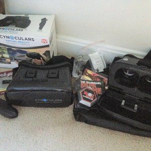 Lot of 2 Mobile VR Headsets Cynoculars & Remote - tzumi Dream Vision